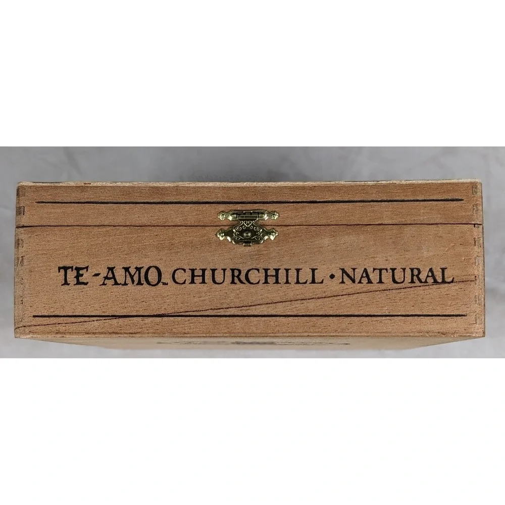 Te-Amo San Andres Valley Tobacco Empty Box Jewelry Storage Man Cave Desk Trinket